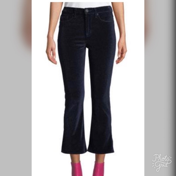 NEW Hudson Women’s Brix Velvet Cropped Pants - Picture 2 of 8